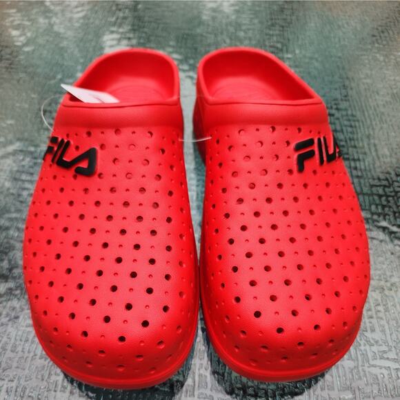 Men’s “FILA” Red Clog Size 10 NEW EB3 - Picture 7 of 10